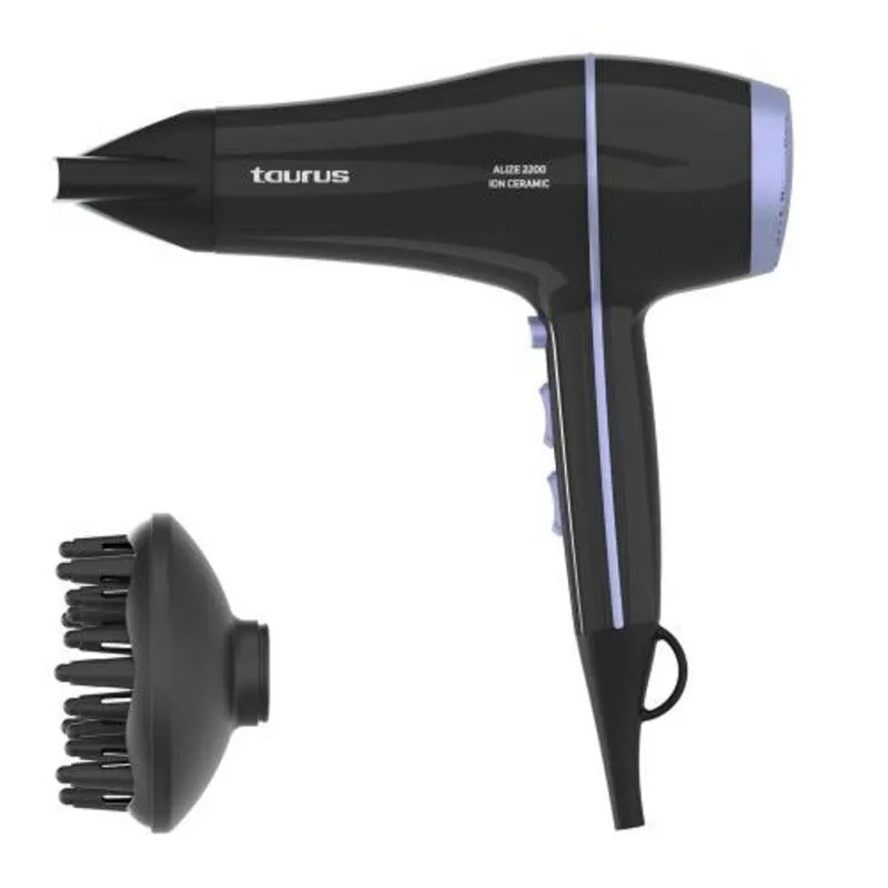 Phon Ionico Taurus 2200W 6 Temperature 6 Velocita Diffusore Concentratore Nero