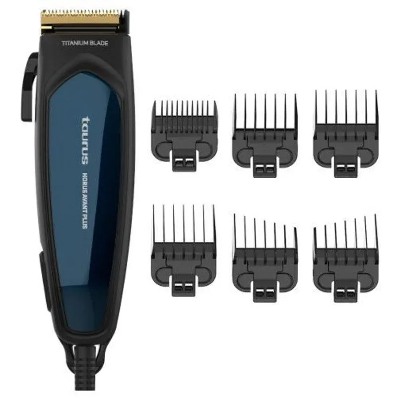 Tagliacapelli Professionale Taurus Titanium con Cavo 14 Posizioni 2 Pettini Kit Completo