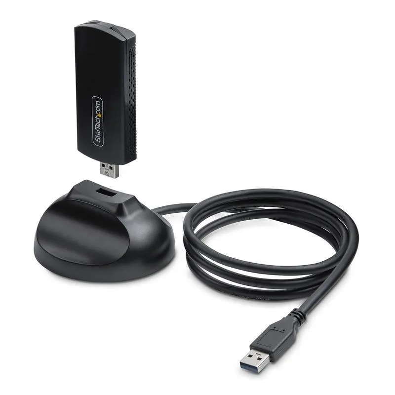 Scheda Rete Startech USB Wi-Fi 6E Tribanda 2402 Mbps Antenna Pieghevole