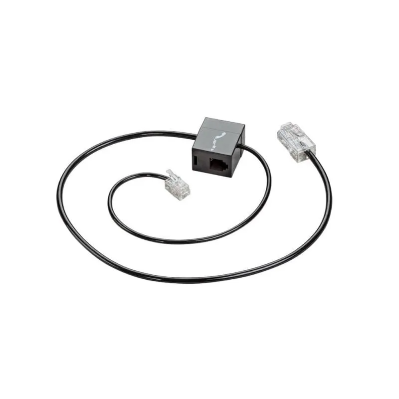 Auricolari Poly con cavo per ufficio, alimentazione universale 9 V 1000 mA, nero