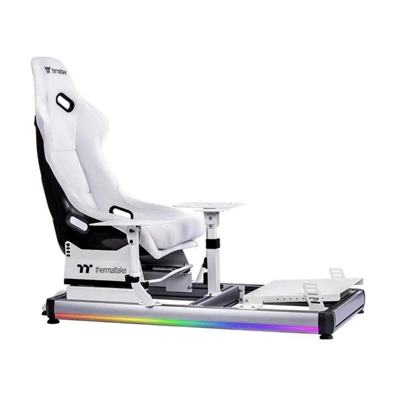 Cabina di volo Thermaltake GF500 Bianco Alluminio RGB per simulatore
