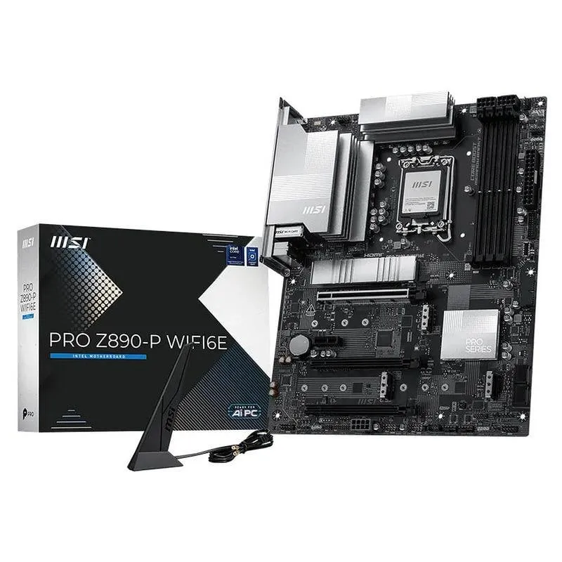 Schede Madri MSI PRO Z890-P WIFI6E Intel Z890 LGA 1851 DDR5 ATX WiFi 6E Bluetooth 5.3