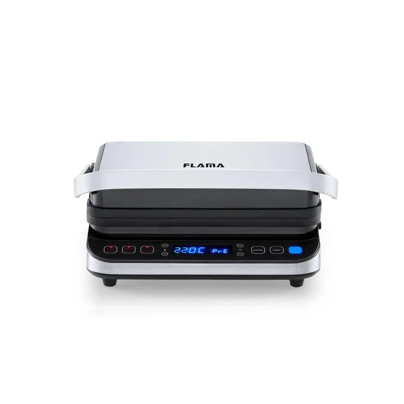 Griglia Elettrica Flama 4585FL Nero Metallico 2000 W