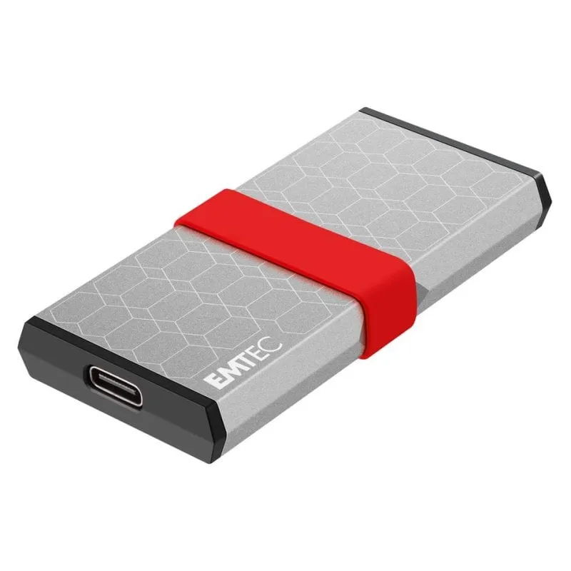 Disco Duro Emtec X205 Mini 1TB SSD USB Tipo C 1100MB/s Argento