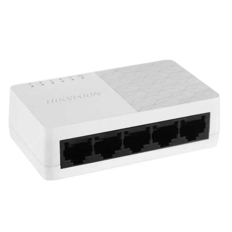 Switch Hikvision DS-3E0105D-O Fast Ethernet 5 Porte Montaggio a Muro