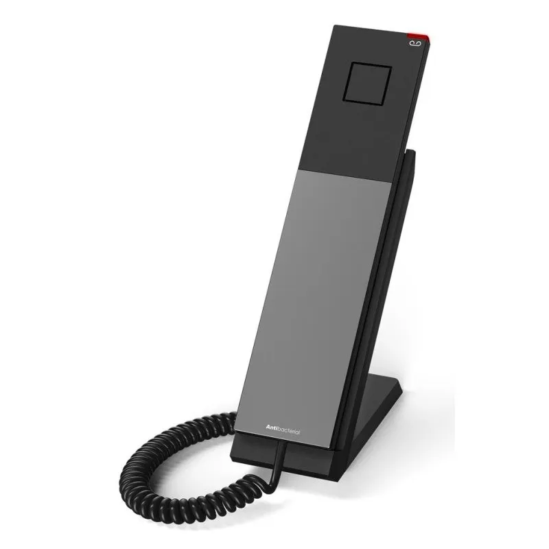 Telefono IP Snom HD300A Nero con Auricolare Cablato per Scrivania e Muro Antibatterico