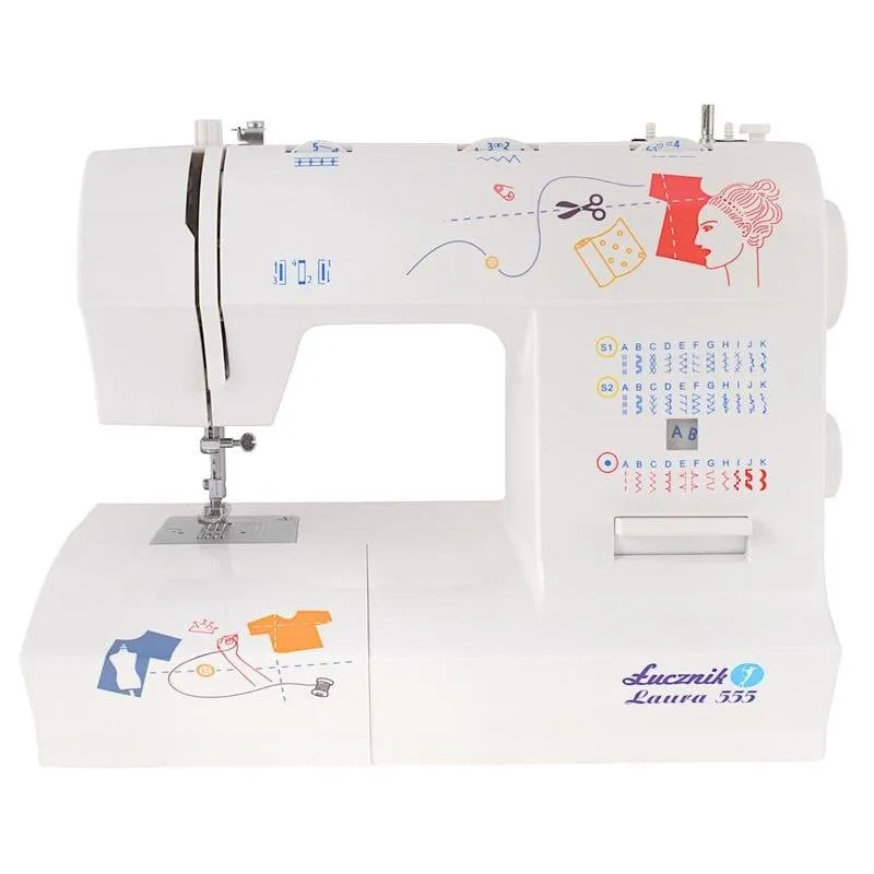 Macchina da cucire Łucznik LAURA 555 Semiautomatica Rosso Bianco