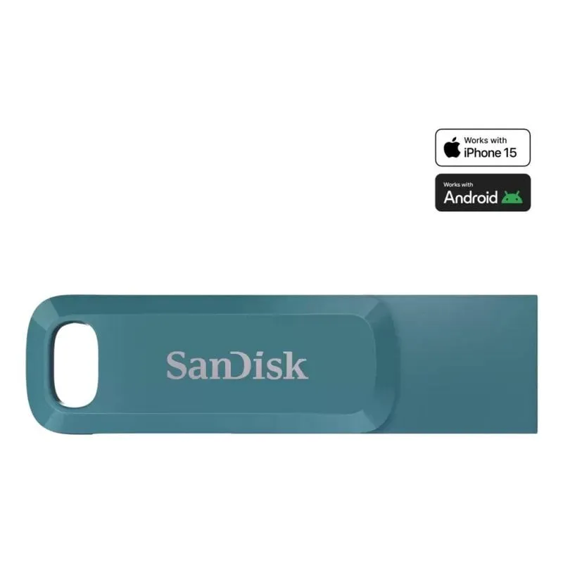 Chiavetta USB SanDisk Ultra Dual Drive Go 1 TB USB Tipo C 3.2 Gen 1 400 MB/s Turchese
