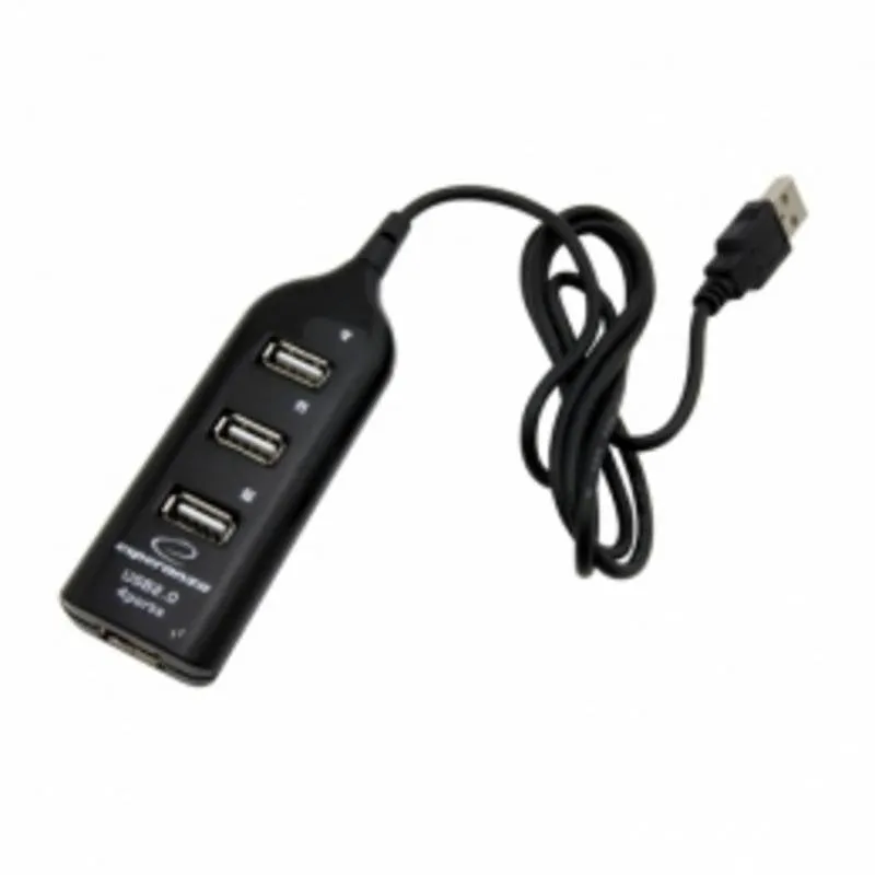 Hub Esperanza 4 porte 480 Mbit/s modello EA116 nero