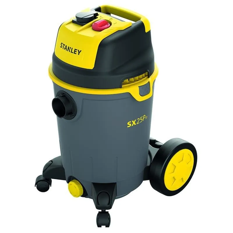 Aspirapolvere Industriale Stanley SXVC25PTDE 1200W 25 L Secco e Umido Nero Giallo