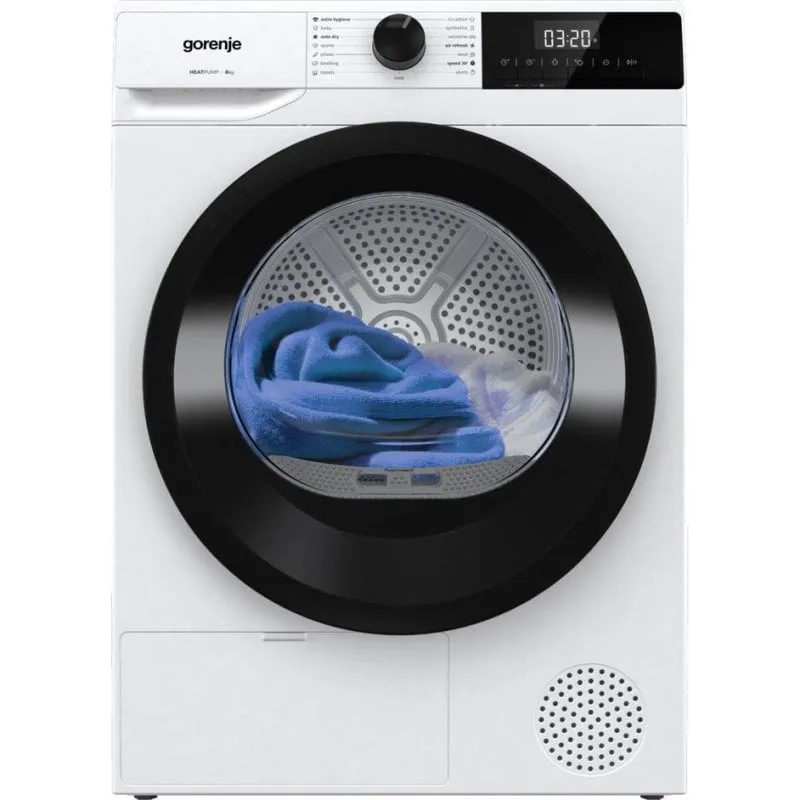 Asciugatrice a condensazione Gorenje DHNE82 8kg Classe energetica D con pompa di calore