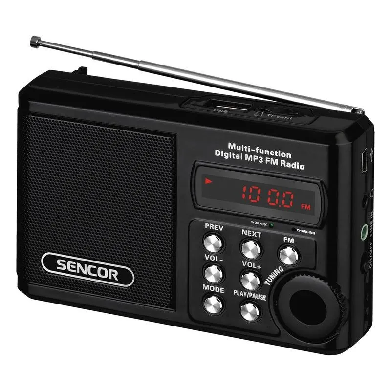 Radio Sencor SRD 215 B Analoga FM Nero 2 W
