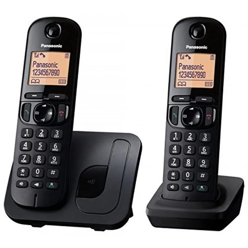 Telefono DECT Panasonic KX-TGC212 Wireless Nero 2 Auricolari