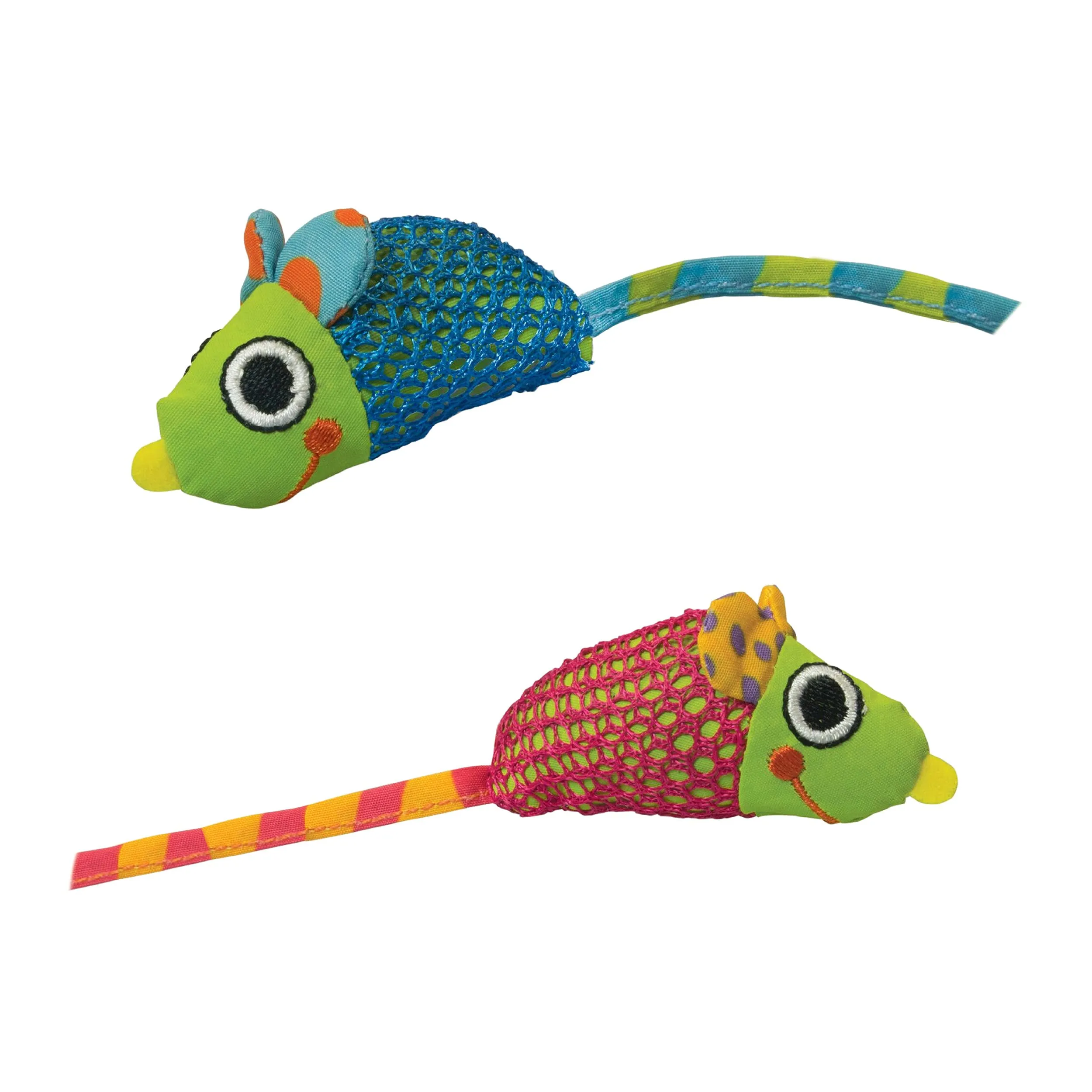 Petstages Catnip Chew Mice - gioco per gatti di tutte le taglie da masticare - con erba gatta - salute dentale - confezione da 2