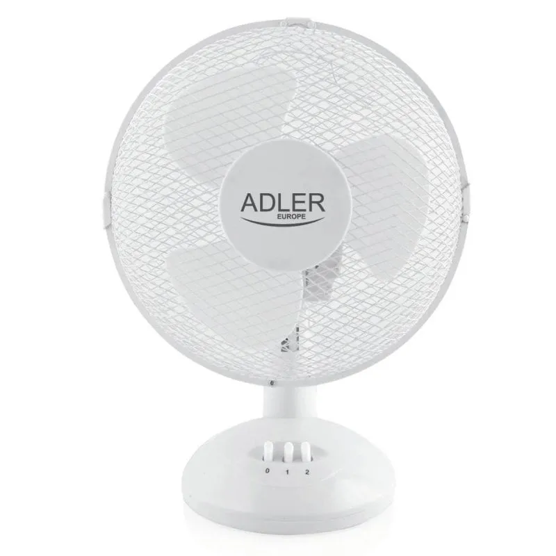 Ventilatore da Tavolo Adler AD 7302 35W 23cm 2 Velocità Oscillante Ultra Silenzioso Basso Consumo