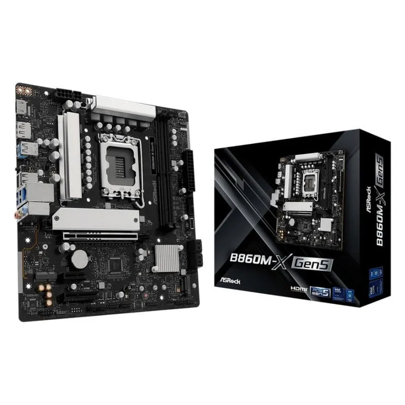 Scheda Madre AsRock B860M-X Gen5 Intel B860 LGA 1851 DDR5 Micro ATX 2.5GbE RGB
