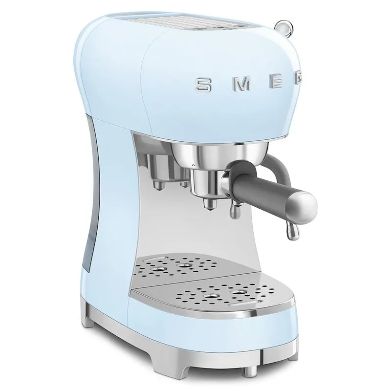 Smeg Macchina da Caffè Espresso Manuale 50's Style ECF02PBEU Azzurro lucido