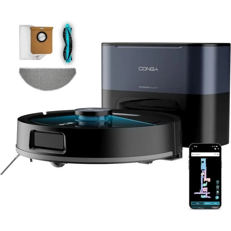 Robot Aspirapolvere Cecotec Conga Y50 Neo con Autosvuotamento Navigazione Laser 13000 Pa