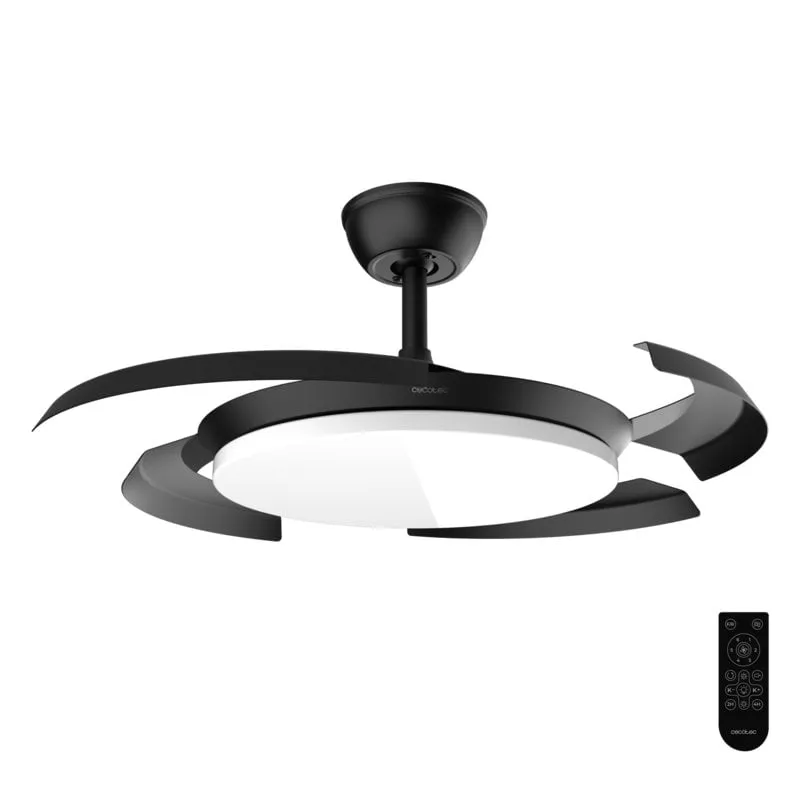 Ventilatore da Soffitto con Luce Cecotec EnergySilence Aero 4500 30W 107cm 6 Velocità Pale Retrattili Telecomando Timer Funzione Inverno