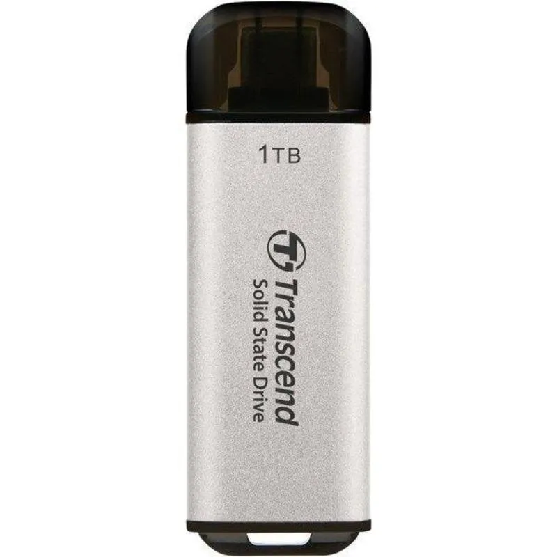 Disco Duro Esterno Transcend 1TB USB Tipo C 10Gbps ESD300 Argento Ultracompatto