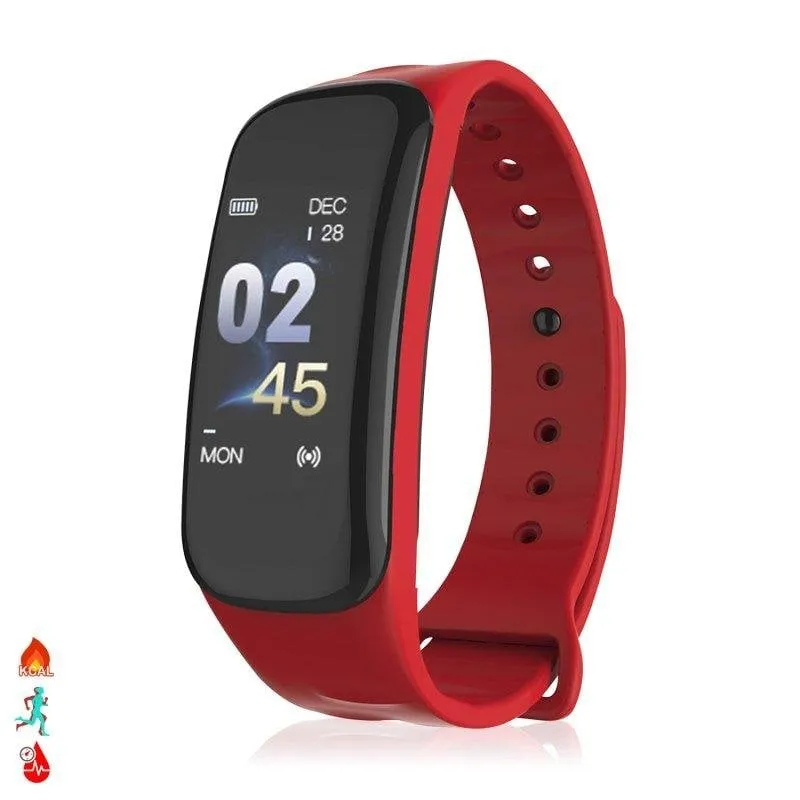 Bracciale attivitu00e0 Dam Electronics X1 Bluetooth Nero Rosso 5-7 giorni Monitor Cardu00edaco