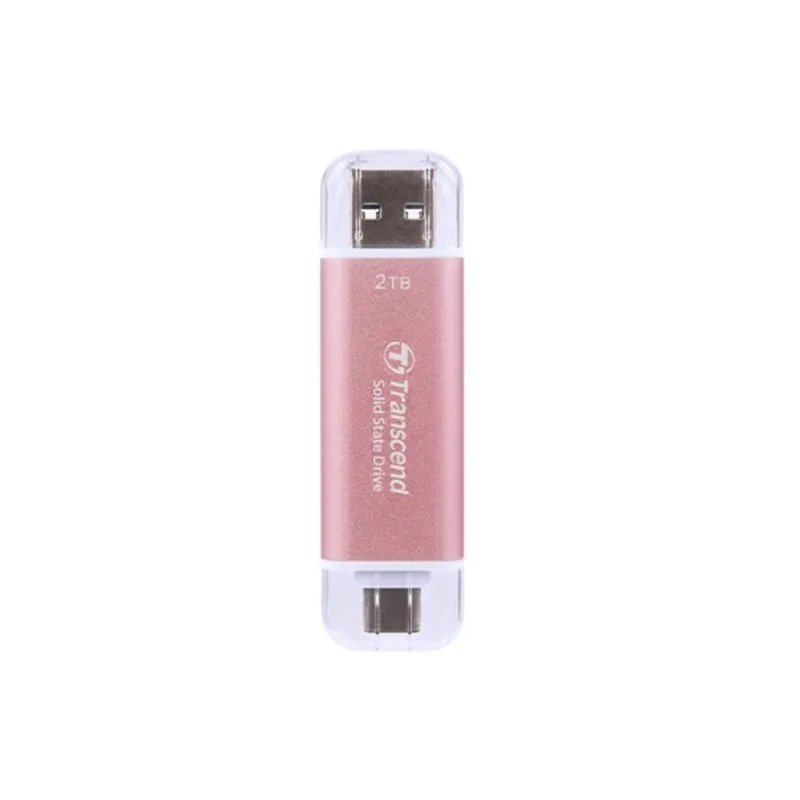 Disco Rigido Transcend ESD310 2TB SSD USB Type-A a USB Type-C 10 Gbit/s Rosa