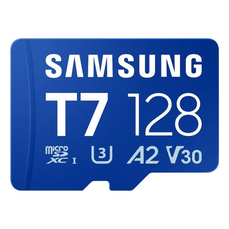 Scheda microSD Samsung T7 128 GB UHS-I 170 MB/s Class 10 U3 V30 Blu