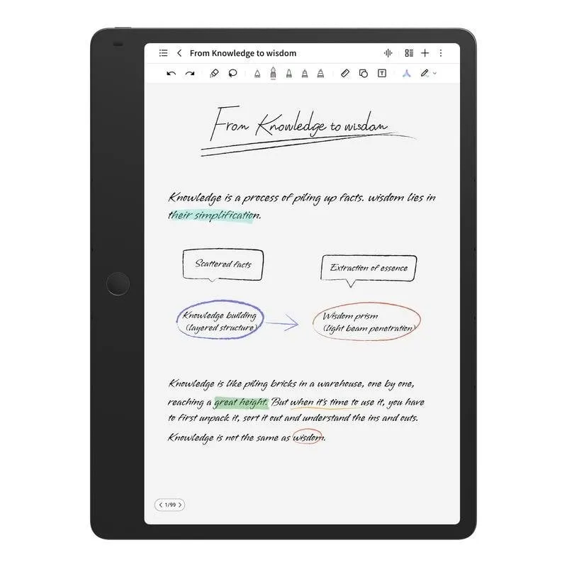 Tablet TCL NXTPAPER Note A1 WiFi 11,5" 8GB 256GB Grigio Stylus Pen