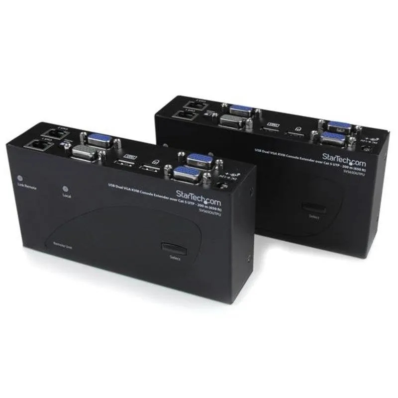 Estensore Console KVM USB VGA Doppio StarTech.com via Cat5 200 m