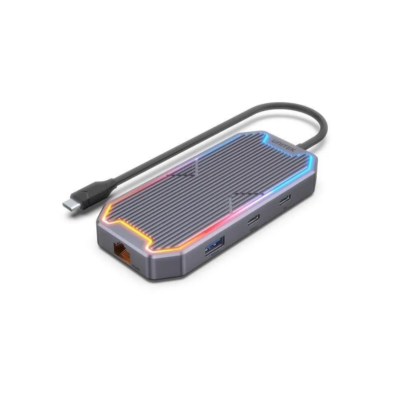 Base per portatile Unitek uHUB S7+ USB-C 100W HDMI 4K Ethernet