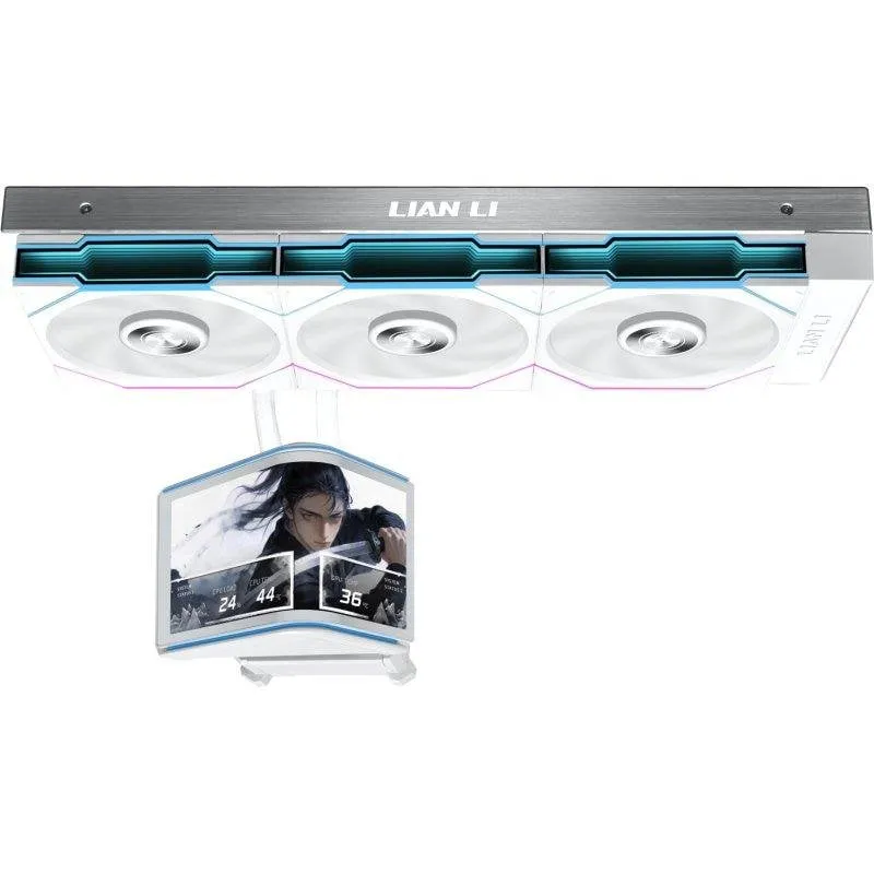 Raffreddamento Liquido Lian-Li HydroShift II OLED Curved 360TL 3 Ventole Bianco