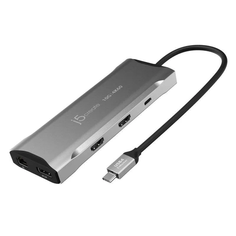 Mini stazione di aggancio 4K60 Elite USB-C® j5create per monitor multipli