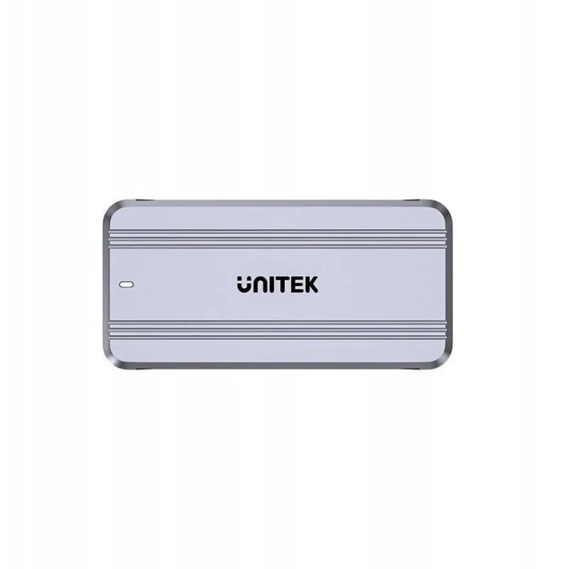 Custodia esterna Unitek S1242AGY M.2 NVMe USB4 Alluminio Grigio con ventola