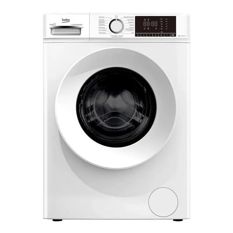 Lavatrice a Carica Frontale Beko B100 B1XW864WSPT 8 kg 1400 giri A Inverter Bianca