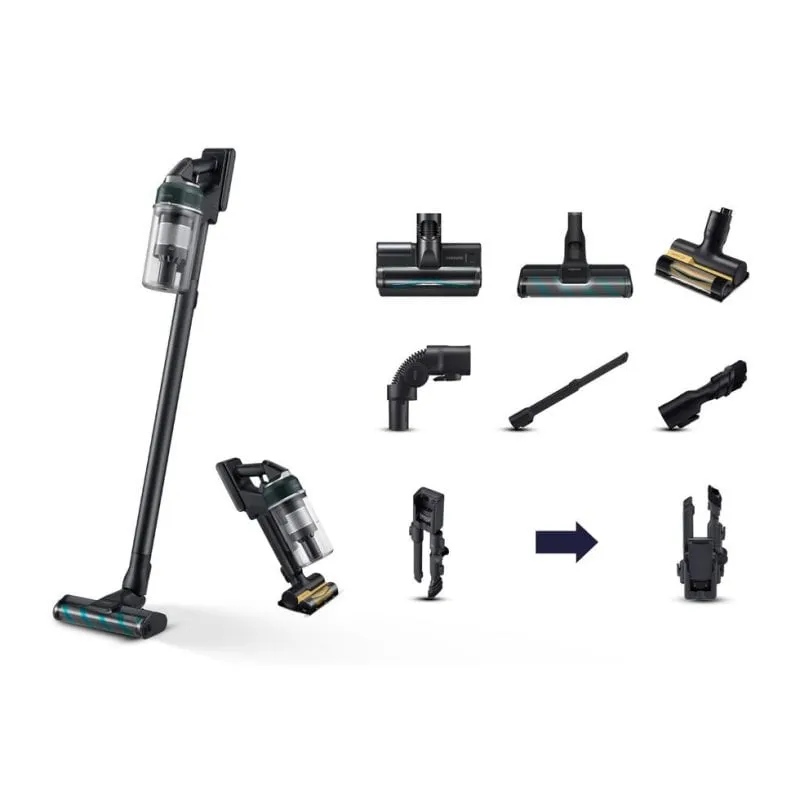 Aspirapolvere senza Fili Samsung Jet 85S Complete 250W 60 minuti HEPA Antigroviglio Accessori Bianco