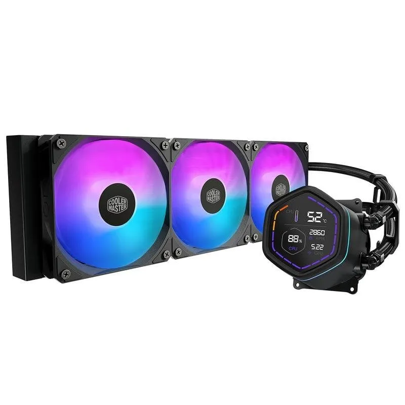 Refrigeración Líquida Cooler Master MLX-D36M-A18PA-RD 360mm 3 Ventilatori ARGB Display Digitale