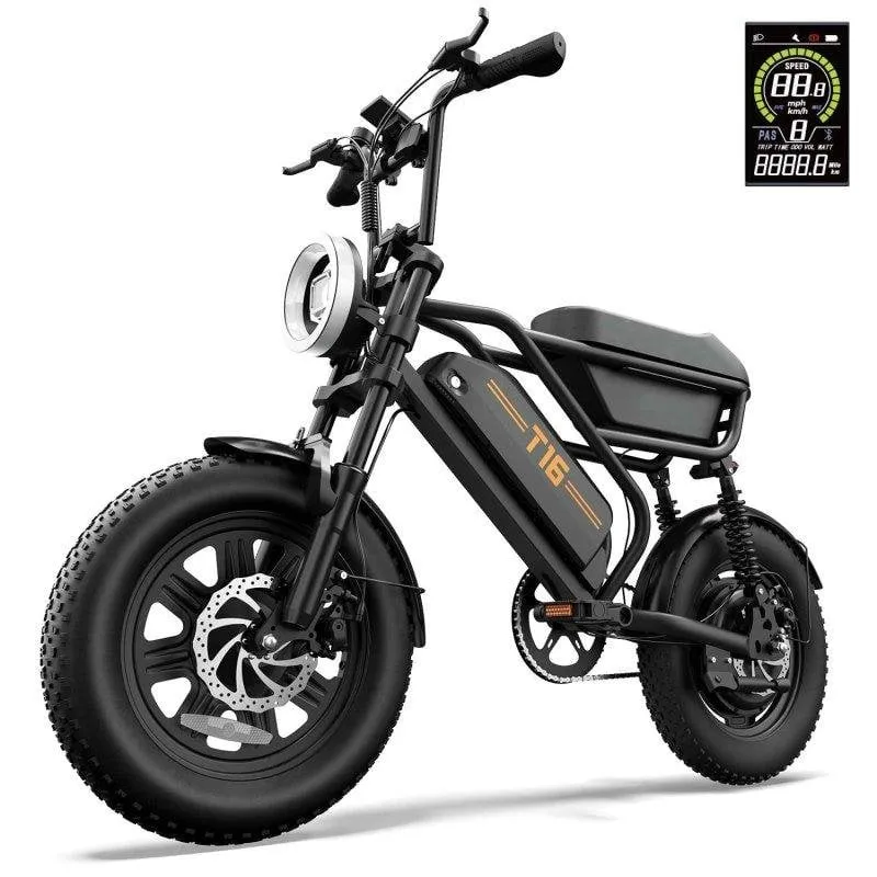 Bicicletta Elettrica Urlife T16 500W 48V 13Ah 16" Freni a Disco Nero