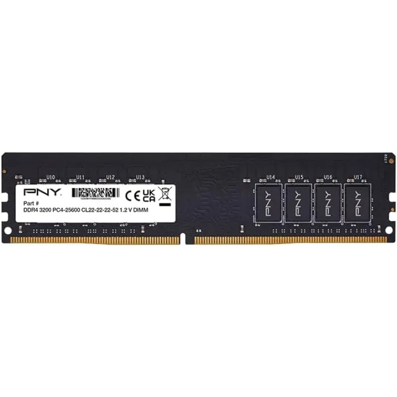 Memoria RAM PNY 8GB DDR4 3200MHz CL22 DIMM 288 pin 1.2V