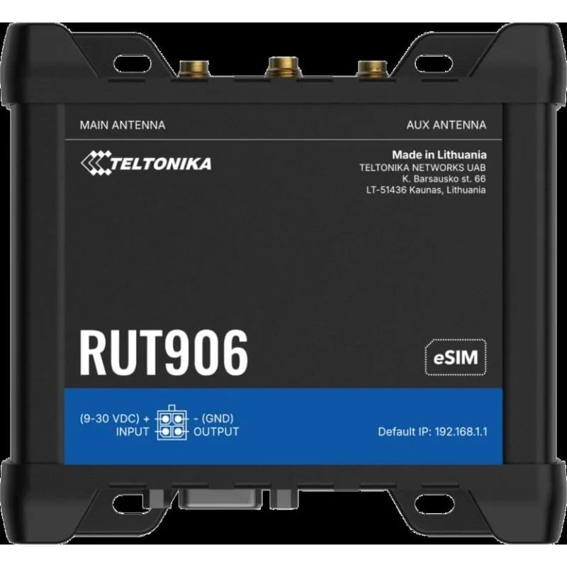 Router Teltonika RUT906 4G eSIM 4 Porte VLAN Gestione Remota RMS