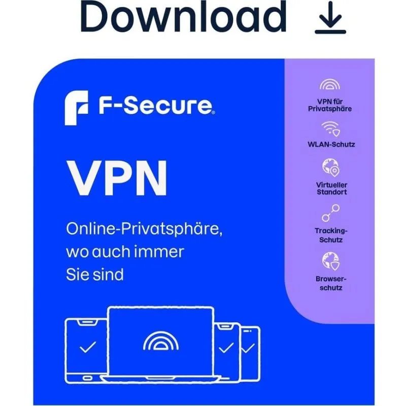 Antivirus F-Secure 3 Dispositivi 1 Anno Abbonamento