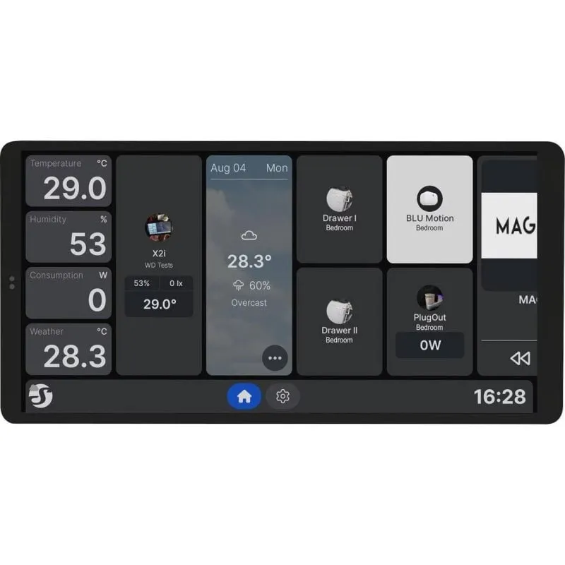 Termostato Shelly Wall Display X2i Nero 6.9" Touchscreen Smart Home