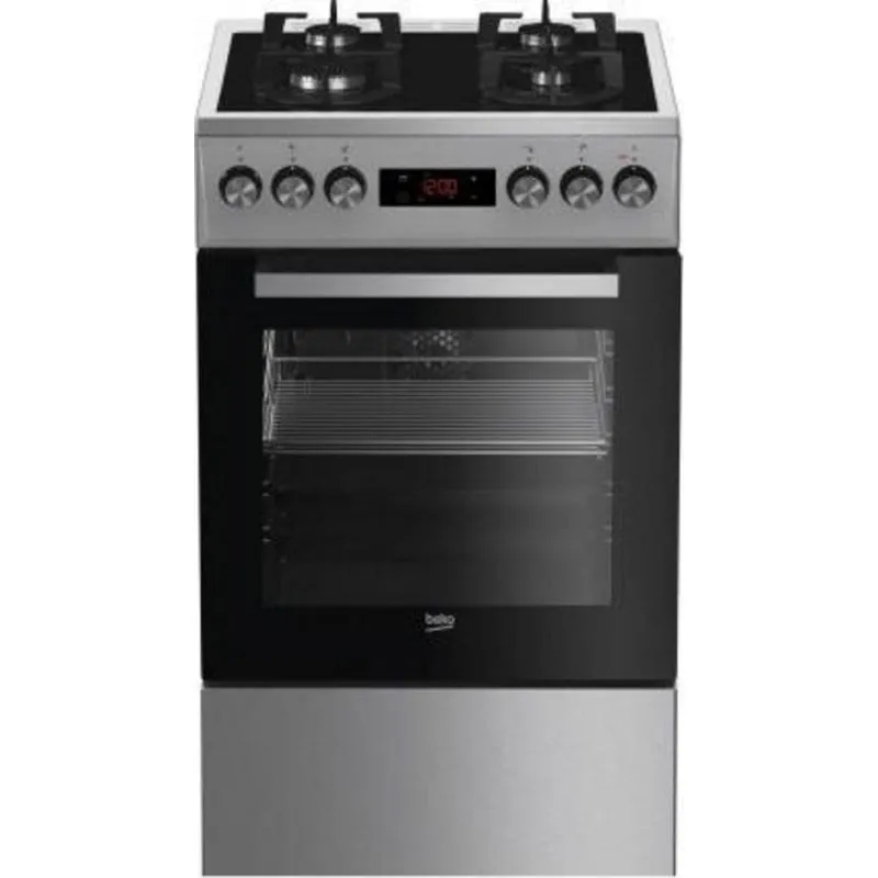 Cucina a Gas Beko FSMT55330DXDS 50 cm Su Vetro Inox