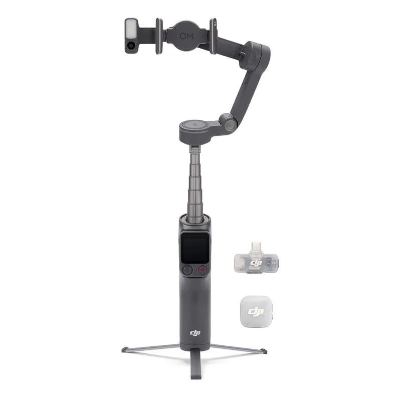 Stabilizzatore DJI Osmo Mobile 8P con tracciamento intelligente ActiveTrack 8.0 per smartphone e braccio estensibile