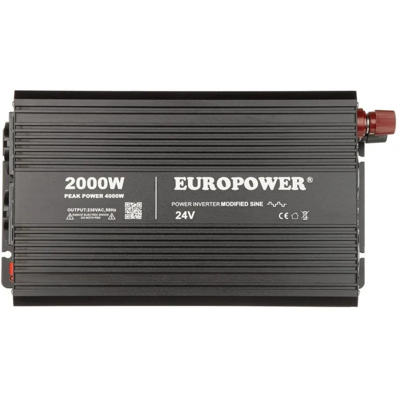 Alimentatore Europower INV/24/2000/MS/S 2000W Efficienza 88% USB Doppio Schuko
