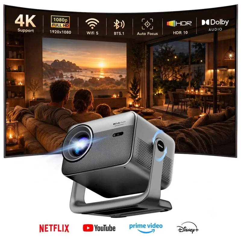 Proiettore Blackview PV1000 Max 1080P 1000 Lumen 150" LED LCD Smart TV