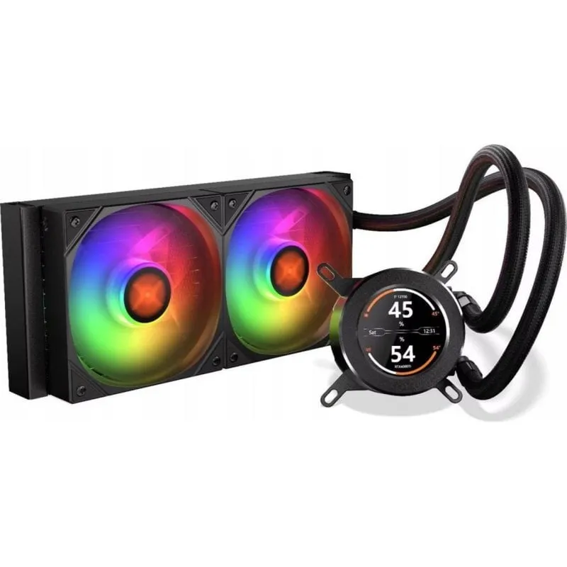 Refrigerazione Liquida Krux HydroGlance 240 LCD 240mm 2 Ventole ARGB LCD