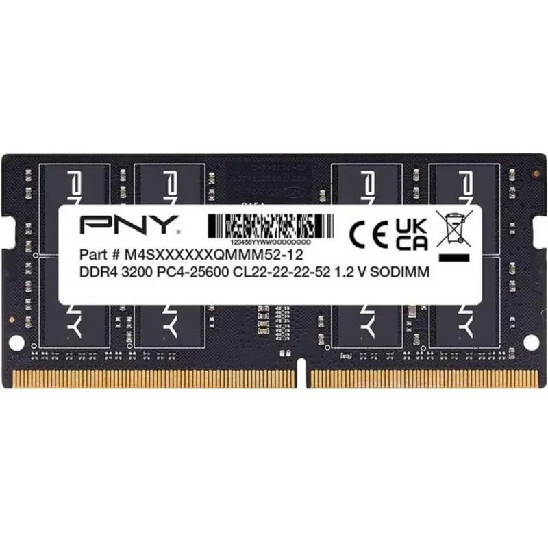 Memoria RAM PNY MN32GSD43200-SB 32GB 1x32GB DDR4 3200MHz CL22 Nero SO-DIMM