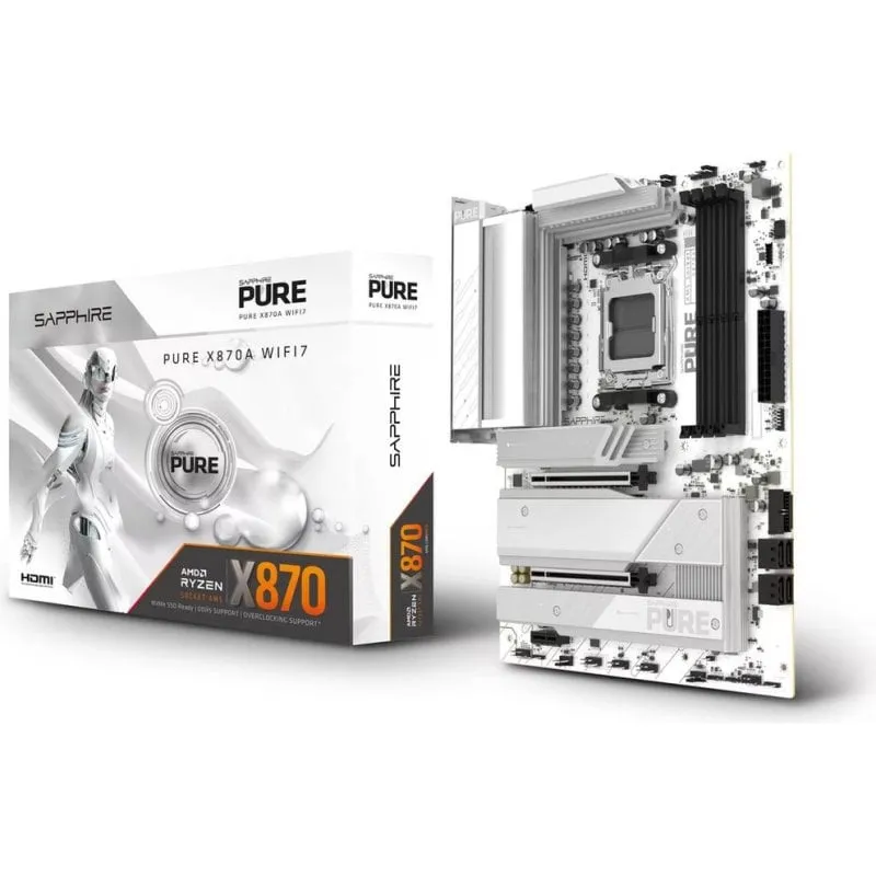 Scheda Madre Sapphire PURE X870A WIFI7 AMD X870 AM5 DDR5 ATX WiFi7 PCIe 5.0