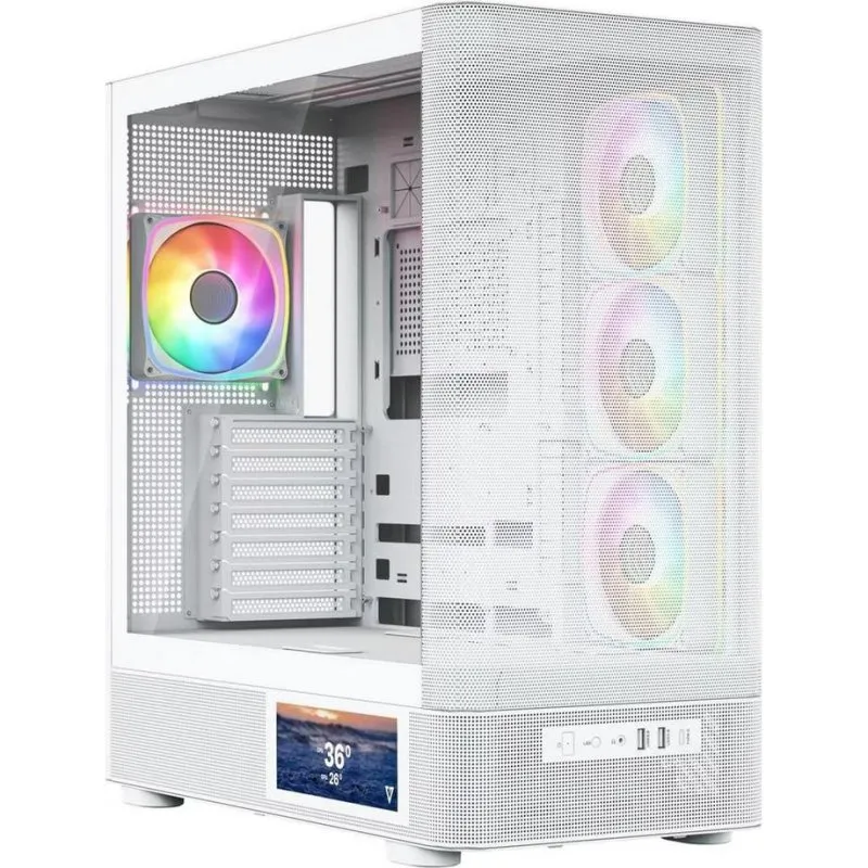Case PC Modecom Volcano AQ400 ARGB Midi Tower Bianca