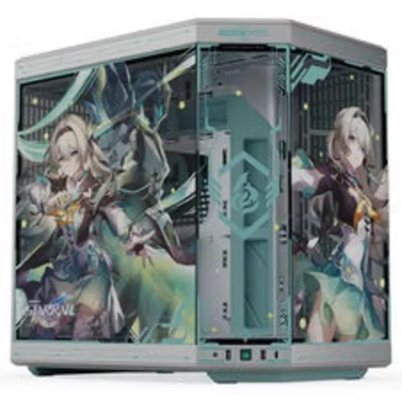 Case PC HYTE Y70 Firefly Edition Midi Tower Vetro Temperato Blu Argento